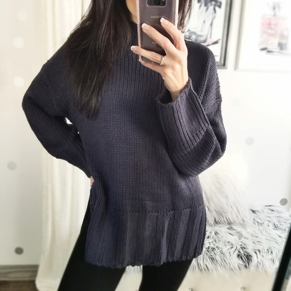 Last1️⃣Mock Neck Tunic Sweater Cozy Winter Top - Picture 5 of 7